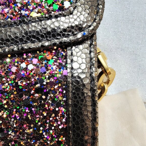 JIMMY CHOO Tilsa Glitter Clutch Wristlet - Picture 4 of 10